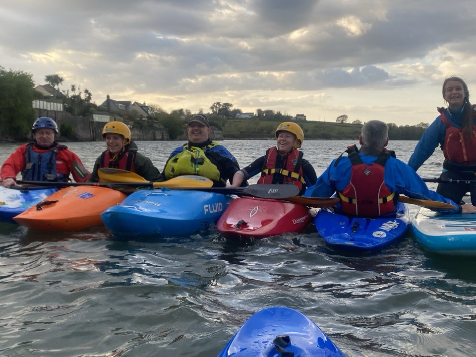 Kayak group at the slipway